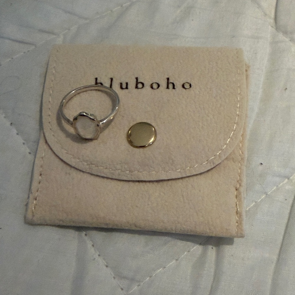 Bluboho Silver Ring with Gold Accent